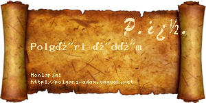 Polgári Ádám névjegykártya